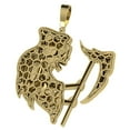 thumbnail image 3 of Big 2.85'' Genuine Diamond Santa Muerte Grim Reaper Angel of Death Pendent Charm Over 10K Gold, 3 of 6
