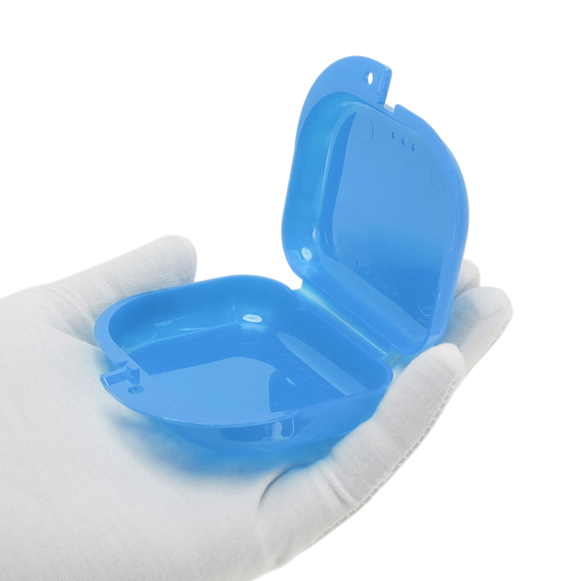 Unique Bargains Mini Braces Box with Brush 1 Set Blue