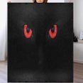 thumbnail image 1 of Manta de franela ligera y acogedora con diseño de búho malvado y aterrador para sofá, 50 x 60 pulgadas, para Halloween, personalizada, cálida y suave, para cama, sofá y silla, 1 of 7