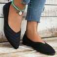 thumbnail image 2 of Women's Flats Pointed Toe Knit Ballet Shoes Comfortable Casual Dressy Mesh Slip on Low Heels, 2 of 6