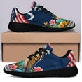 thumbnail image 3 of Spring in South Carolina Native Bird and Blooming Flowers Shoes Sneakers Black Size 8, 3 of 7
