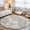 Cream, Sand, Silver, White, variant on Round Rugs 6Ft, Geometric Minimalist Round Area Rug Washable Indoor Throw Carpet, Triangle Line Minimalist Soft Non Slip Circle Rug for Office Cabinet Home Decor Aesthetic