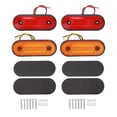 thumbnail image 3 of Uds luces laterales de camión 12LED lámpara indicadora de marcador 12V a 24V 1200LM rojo ámbar para furgonetas camiones remolques, 3 of 8