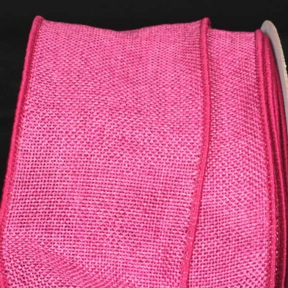 The Ribbon People Pink Fine Burlap Wired Craft Ribbon 3" x 40 Yards