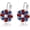 Patriotic, variant on Gold Plated Flower Earrings Birthstone Leverback Earrings Hypoallergenic Vintage Floral Earrings for Women Trendy