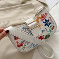 thumbnail image 3 of Bolsa de hombro para mujer con grafiti a la moda, de mano de calle PU para mujer (blanco) Likrtyny Para Estrenar, 3 of 9