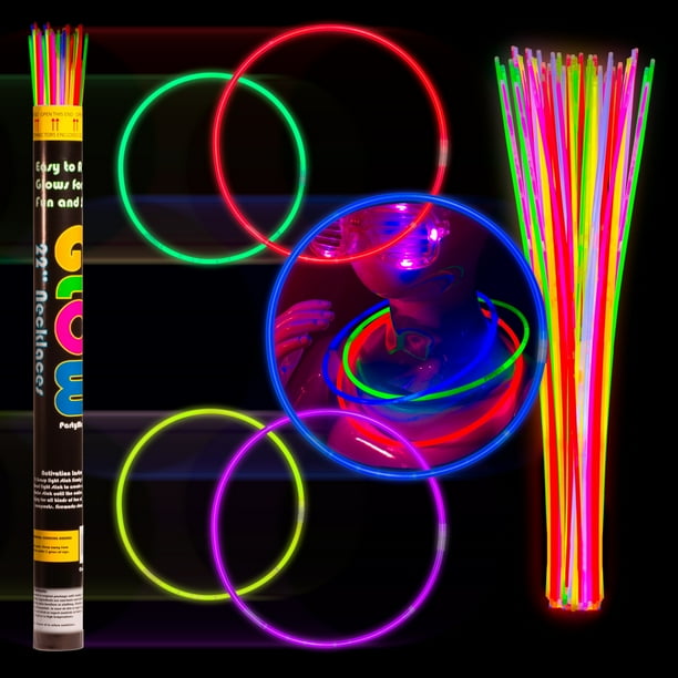 Exquisite 200 Pack of 22” Glow Sticks Bulk Wholesale Necklaces Party