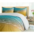 thumbnail image 5 of Ambesonne Scenery Duvet Cover Sets, Caribbean Ocean, 2-King, Pale Blue and Marigold, 5 of 7