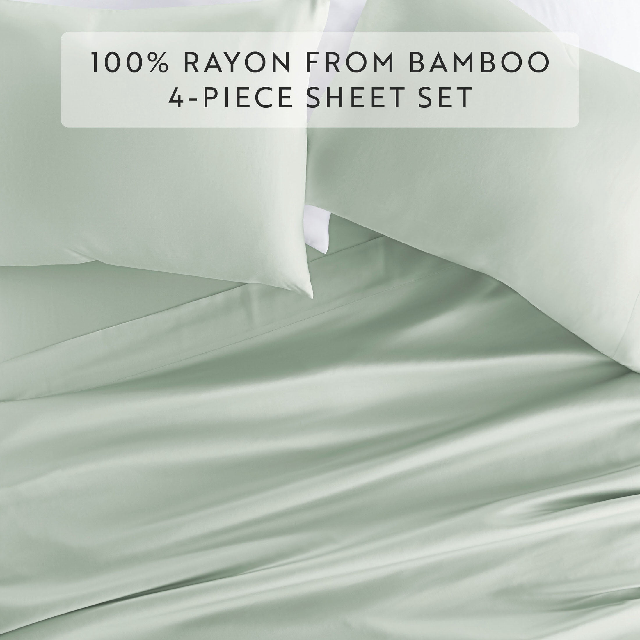 Luxury Cooling 100% Rayon From Bamboo Silky Soft Bed Sheets Set Aqua Queen Size Bedding by Comfort Canopy