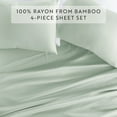 thumbnail image 5 of Luxury Cooling 100% Rayon From Bamboo Silky Soft Bed Sheets Set Aqua Full Size Bedding by Comfort Canopy, 5 of 12