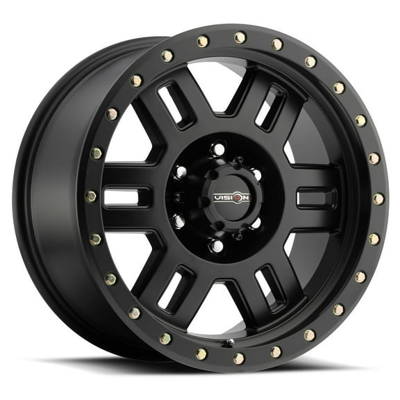 15" Vision Off-Road 398 Manx Matte Black Wheel 15x8 6x5.5 Truck Rim -19mm