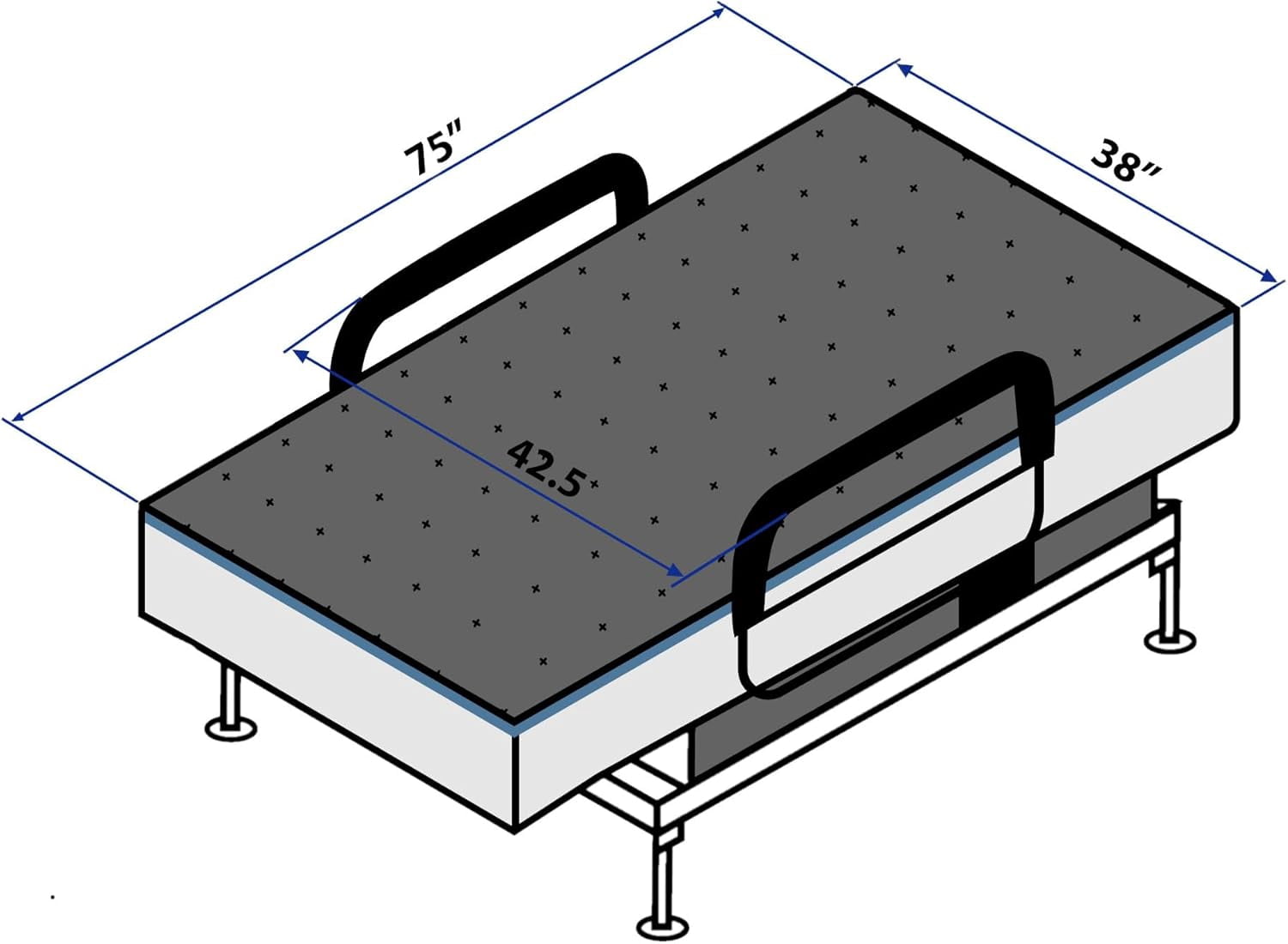 Montary Adjustable Bed Frame with Electric Sit to Stand Lift Assist for Seniors/Elderly, Wireless Remote, Twin Size