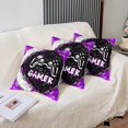 thumbnail image 4 of Video Games Gamer Throw Pillow Covers 16"x16" Set of 2 Soft Purple and Black Gaming Cushion Covers Pillow Cases For Couch Sofa Bedroom Car Reversible Video Game Gaming Decorative Throw Pillowcases, 4 of 6