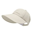 thumbnail image 2 of Lumtrix Sun Protection Baseball Hat for Men and Women Lightweight Wide Large Brim Visor Adjutable Quick Dry Ponytail Cap Beige, 2 of 4