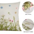 thumbnail image 5 of Spring Pillow Covers 16x16 inch Set of 2, Soft Pillowcases Colored Wildflowers Pattern Decorative Sofa Living Room Bed Square Pillow Case Cushion Cover-Colorful, 5 of 6