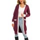 thumbnail image 5 of Txlixc Cardigan femenino, contraste de color de manga larga Midi knitwear Txlixc moda, 5 of 9