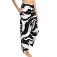 thumbnail image 2 of Uemuo Leopard And Zebra 2 Pattern Women's Wide Leg Palazzo Lounge Pants with Pockets Light Weight Loose Comfy Casual Pajama Pants-Large, 2 of 9
