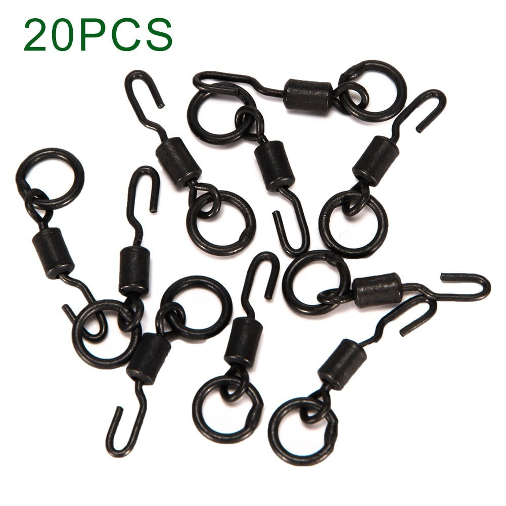 Fule 20pcs Spinner Swivels Ronnie Rigs Carp Fishing Quick Change Swivel