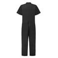 thumbnail image 5 of Comfortable Jumpsuits For Men Casual Cargo Pants ,Clearance Sale Men's Zipper Overalls With Lapel Solid Color Jumpsuit Black L, 5 of 6