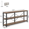 thumbnail image 6 of Rustic Sofa Table, 3 Tiers TV Stand Console Table Extra Long TV Console with Storage Shelves for Living Room, Entryway, 70.8-Inch, 6 of 6