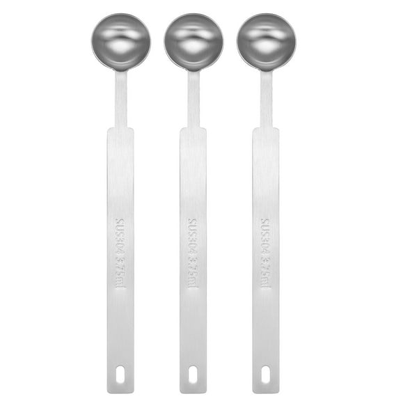 Uxcell 3pcs Single Measuring Spoon 3/4tsp (1/4tbsp, 3.75ml) Stainless Steel Spoon
