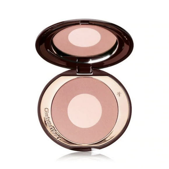 Rubor en Polvo Compacto Marca Charlotte Tilbury Color Pilow Talk Tamaño Grande Contenido 8g
