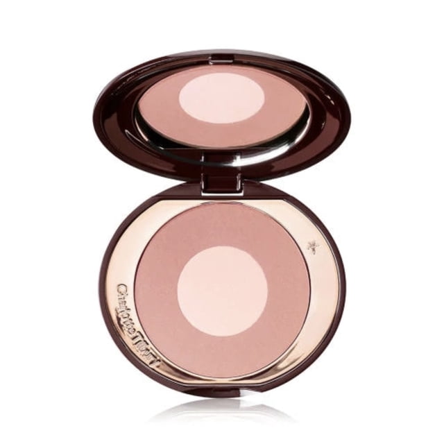 Rubor en Polvo Compacto Marca Charlotte Tilbury Color Pilow Talk Tamaño Grande Contenido 8g