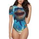thumbnail image 1 of Fotbe Colorful Underwater Shark Body de Mujer con Cuello Redondo y Mangas Cortas, Sin Mangas Ajustado, Suave, Cómodo y Básico-Small, 1 of 7