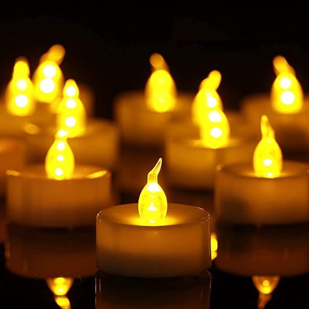Velas LED, velas sin llama, 10 velas LED, velas sin aroma, velas sin parpadeo, llama transparente, luces eléctricas