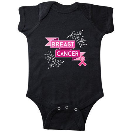 

Inktastic Breast Cancer Awareness Pink Ribbon Banner Gift Baby Girl Bodysuit