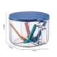 thumbnail image 3 of Especiero de 4 compartimentos con cucharas | Recipiente hermético de plástico para condimentos, ideal para la encimera o el refrigerador | Tapa transparente, azul, verde, naranja y amarillo, 3 of 8