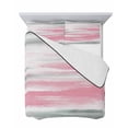 thumbnail image 7 of Quilts Full Size Bedding Set, Pink Gray White Lightweight Quilted Comforter, Contemporary Simple Abstract Mottled Soft Reversible Bedspread Coverlet with Pillow Covers for All Season, 78" x 90", 7 of 7