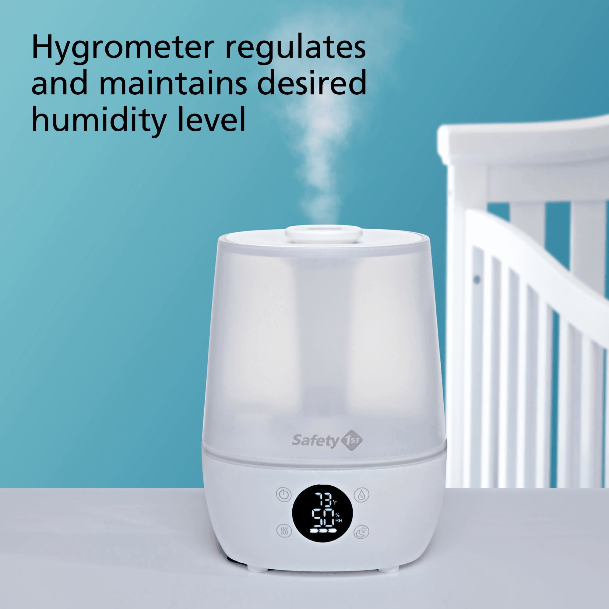 Safety 1st Humid Control Filter Free Cool Mist Humidifier, White