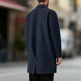 thumbnail image 6 of ZVNAΖH Mens Wool Blend Trench Coat Shawl Collar Double Breasted Mid Long Pea Coat Casual Fall Winter Classic Overcoat, 6 of 8