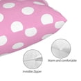 thumbnail image 3 of Fotbe Pink And White Polka Dot Funda de Almohada Decorativa Estilo Occidental, Lujo en Algodón, Fundas para Almohadas King, Cojín Estampado para Decoración del Hogar-16"x24", 3 of 6