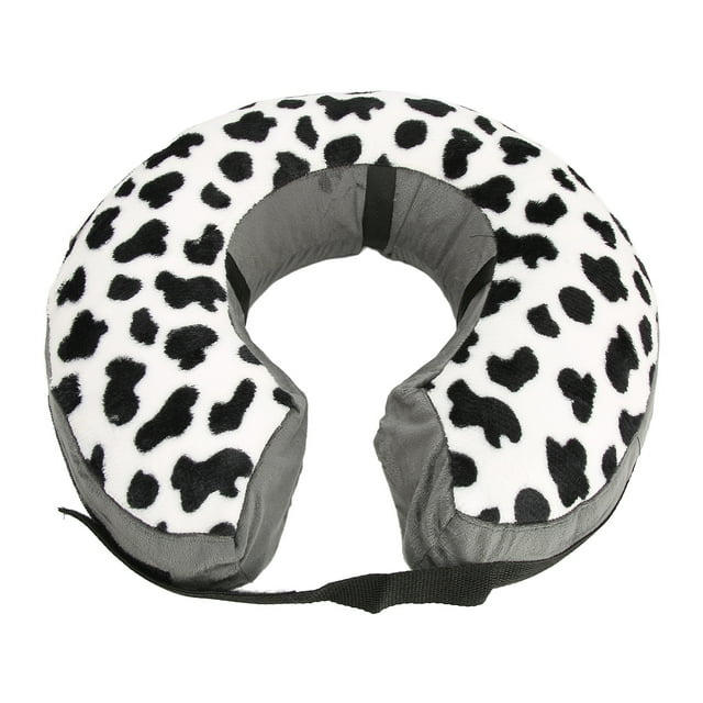 Collar inflable protector para mascotas, ajustable, suave, para recuperación de mascotas, para perros pequeños, medianos y grandes, gatos, con cierres de gancho y aro con punta de vaca, talla M