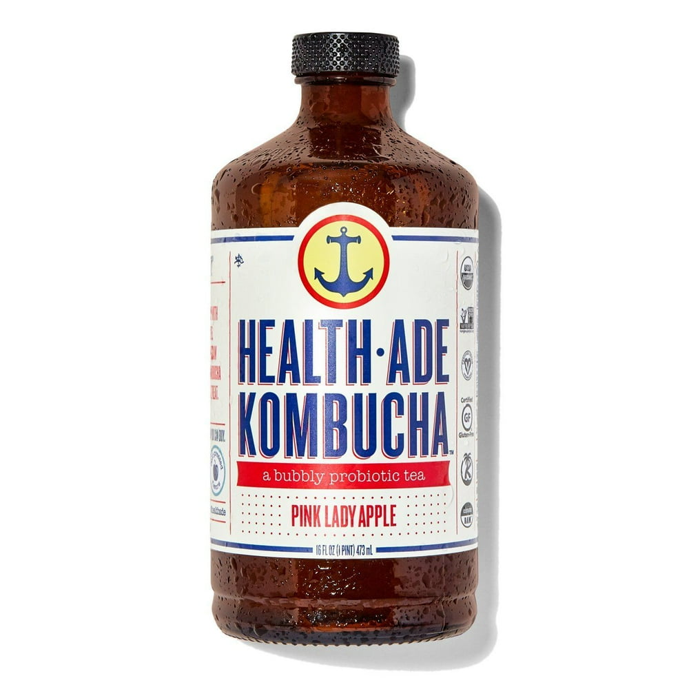 HealthAde Kombucha, Pink Lady Apple, 12 Pack