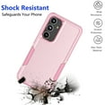 thumbnail image 5 of For Galaxy S24 FE 5G Case ,Sturdy Phone Case for Samsung Galaxy S24 FE 5G 6.7 inch ,Tiflook Shockproof Protection Heavy Duty Armor Hard Plastic & Rubber Rugged Bumper 2-in-1 Case Cover ( Pink ), 5 of 6