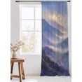 thumbnail image 3 of Sheer Curtains 108 Inches Long, Purple Mountain Forest Semi Sheer Curtains Light Filtering Window Treatment, Modern Abstract Art Oil Painting Privacy Voile Drapes for Living Room Bedroom 52x108 Inch, 3 of 7