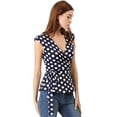 thumbnail image 2 of Top Sin Mangas Allegra K con Cuello en V para Mujer Azul M, 2 of 6