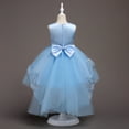 thumbnail image 3 of Vestido de princesa de diamantes para niñas de Europa y Estados Unidos, vestido de cola de encaje esponjoso, 3 of 6