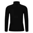 thumbnail image 5 of RMGVDSD Women's Turtleneck Long Sleeve Sweaters Autumn Winter Casual Basic Thermal Underwear Tops Solid Color Casual Basic Sweater Clothes /Black, 5 of 9