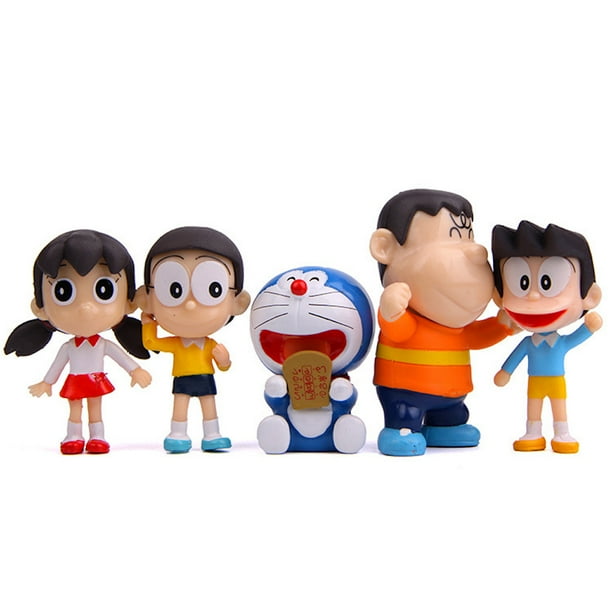 Figura de anime de la colección de juguetes Doraemons Nobita x5 - 3,2-6 cm