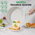 thumbnail image 2 of Juego de utensilios de cocina SODAY, 15 unidades, antiadherentes con mango desmontable, color blanco, 2 of 8