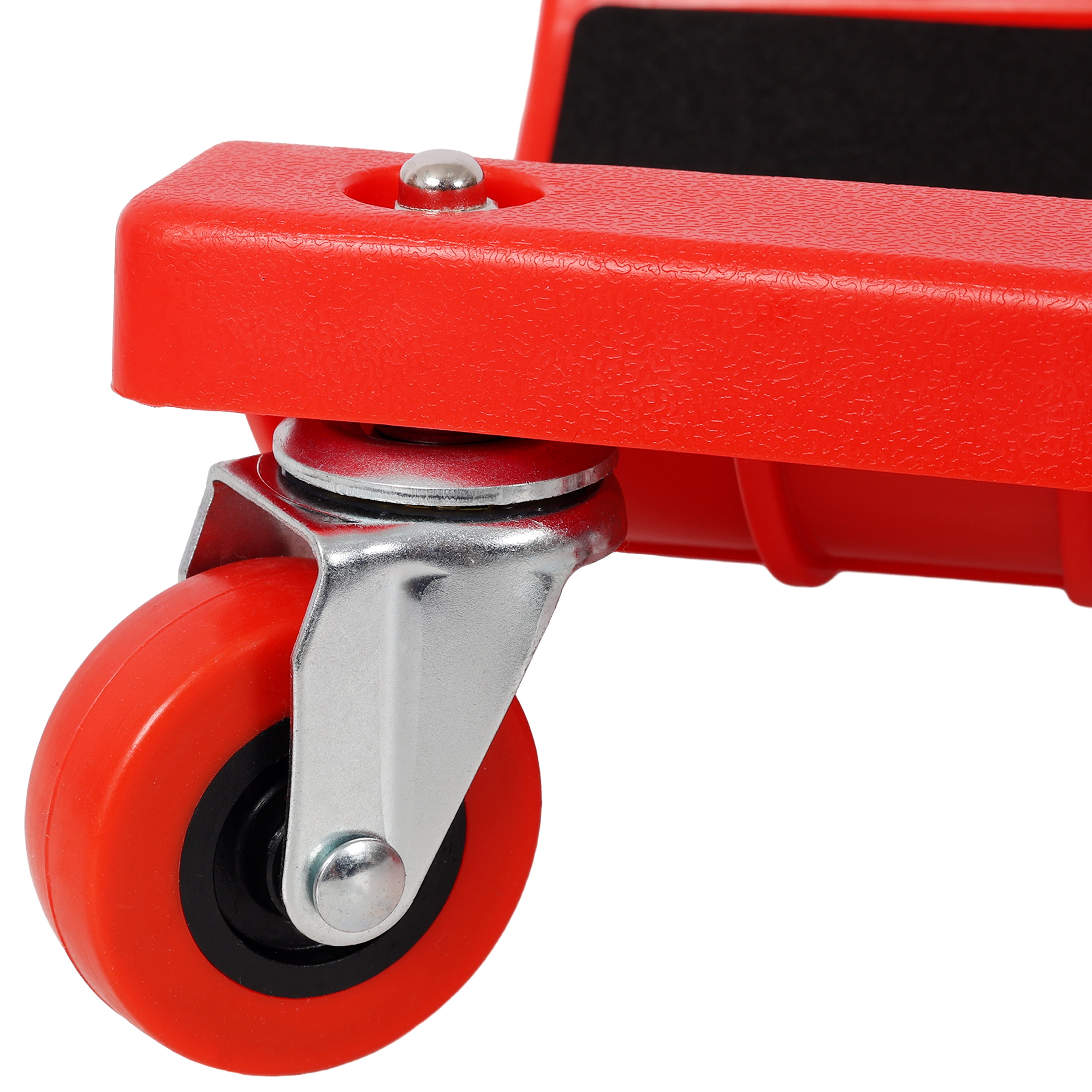 Rolling Knee Creeper Durable Knee Pads with 360 Degree Turn Casters and Tool Tray,for Garage Workshop Garden,Red