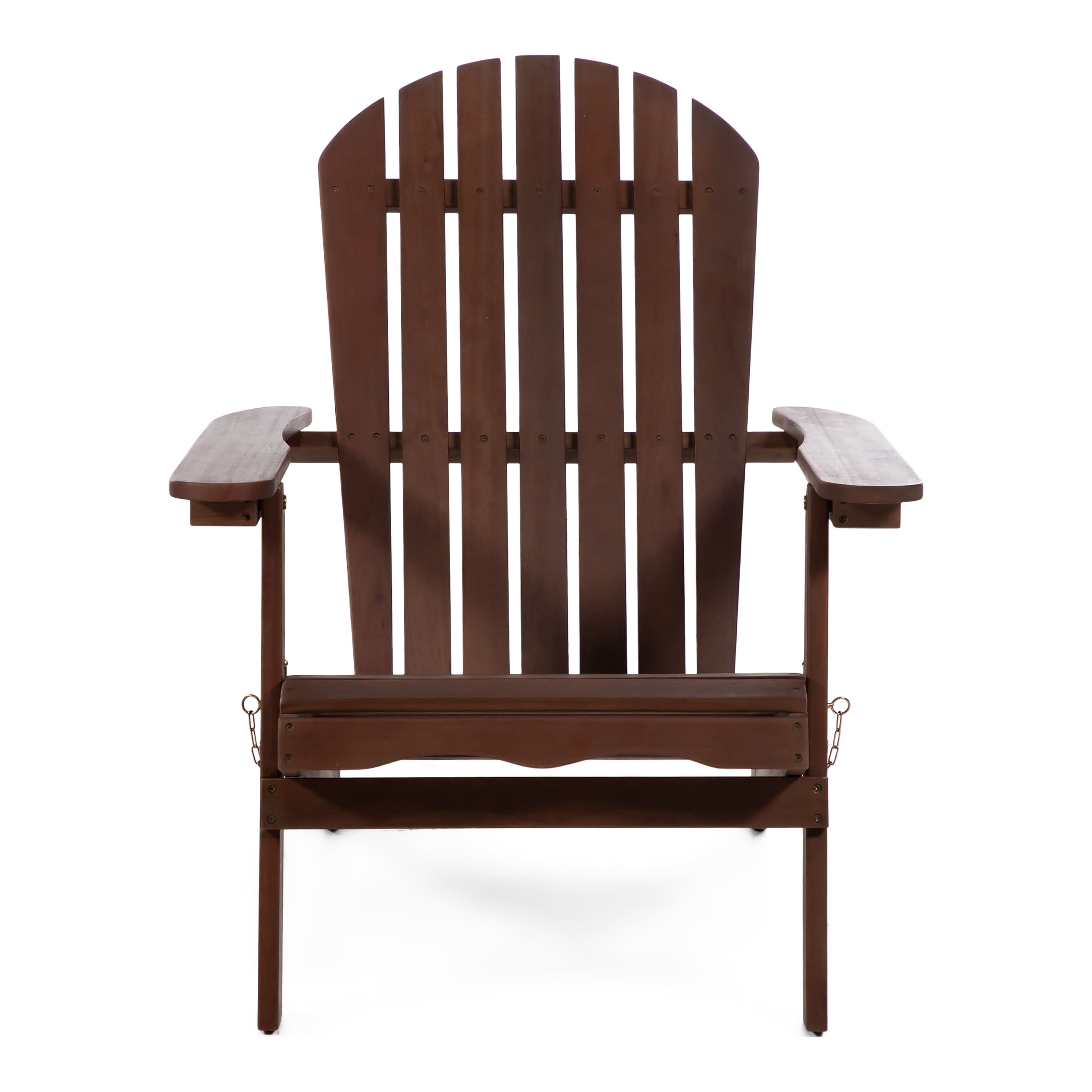 Furniture of America Taylor Wood Foldable Patio Adirondack Chair, Set of 2, Dark Brown