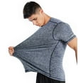 thumbnail image 2 of Mens Athletic Shirts Short Sleeve Quick Dry, 2 of 4