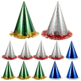 CHONGQILAO 12 Pièces Chapeaux de Fête, Chapeau Fête Anniversaire, Chapeau Conique en Papier, Chapeaus Anniversaire Enfants Adultes, Chapeaus Cône Anniversaires, pour Baby Showers Décoration (A