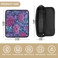 thumbnail image 4 of Hair Tool Organizer Bag with Heat Resistant Mat Removable Travel Storage Case for Hot Air Brushes Curling Irons Exquisite Floral Illustration, 4 of 8