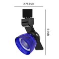thumbnail image 5 of Benjara BM223654 12W Integrated LED Track Fixture with Polycarbonate Head, Black & Blue, 5 of 5